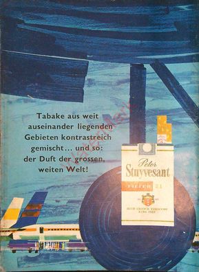 Originale alte Reklame Werbung Zigaretten Peter Stuyvesant Filter 21