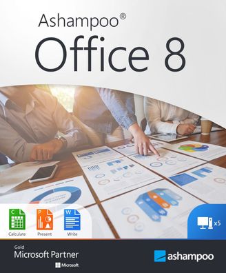 Ashampoo Office 8 - für 5 PCs - Textverarbeitung - Tabellenkalkulation - Download ESD