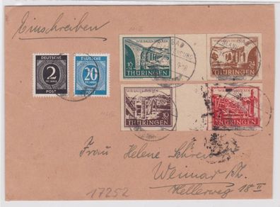 70918 seltener Brief SBZ Thüringen Bad Blankenburg 14.10.1946