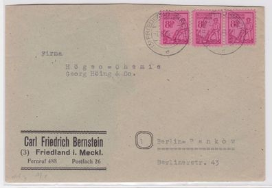 82368 seltene SBZ R-Brief Mecklenburg Vorpommern Friedland 1.8.1946
