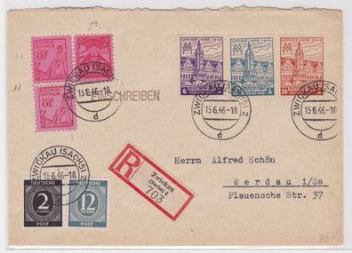 91771 seltene SBZ R-Brief Mecklenburg Vorpommern 15.6.1946