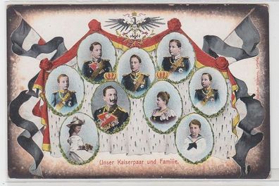 70850 Ak Unser Kaiserpaar und Familien um 1900