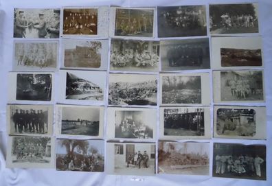100 meist Foto Ansichtskarten Militär Soldaten 1. Weltkrieg (102227)
