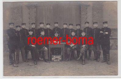 72737 Feldpost Foto Ak Riesa Elbe Soldaten Gruppenbild 1916