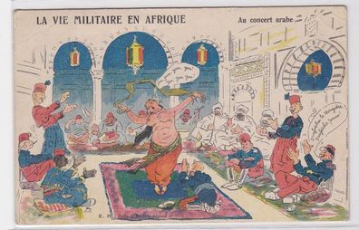 82477 Künstler Karikatur AK Das Militärleben in Afrika / vie militaire en afrique