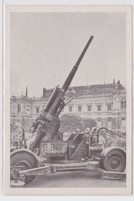 89616 AK Reichsmessestadt Leipzig - erobertes französisches Geschütz um 1940