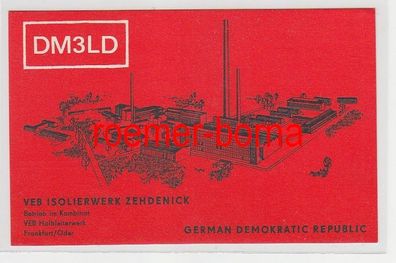 69630 QSL Karte Funker Funkamateur DDR Isolierwerk Zehdenick Halbleiterwerk 1972