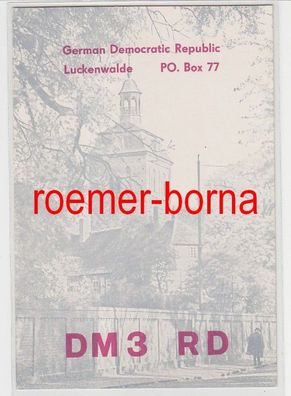 72033 QSL Karte Funker Funkamateur DDR Luckenwalde DM3 RD von 1962