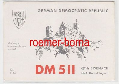 72876 QSL Karte Funker Funkamateur DDR Wartburg Eisenach 1972