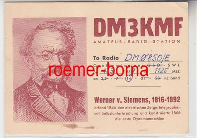 73976 QSL Karte Funker Funkamateur Amateur-Radio-Station DM3KMF Siemens 1959
