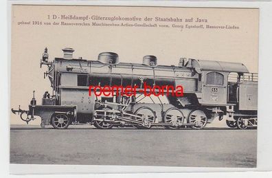 71339 Ak Hanomag Dampf Lokomotive Der Staatsbahnen auf Jawa um 1920