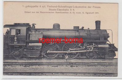 71528 Ak Hanomag Dampf Lokomotive Preussische Staats Eisenbahn S 9 um 1920