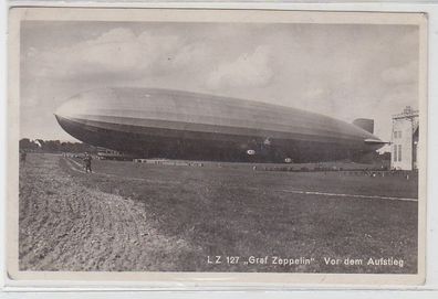 71895 Foto Ak LZ 127 'Graf Zeppelin' Vor dem Aufstieg 1929