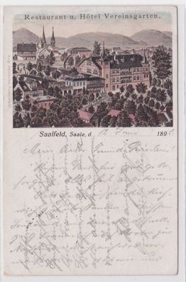 61206 Ak Saalfeld Saale Restaurant und Hotel Vereinsgarten 1898
