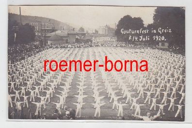 70714 Foto Ak Gauturnfest in Greiz 3./4. Juli 1920