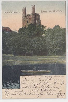 71517 Ak Gruß aus Saalfeld Hohe Schwarm 1900