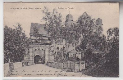 71772 Ak Schwarzburg (Thür. Wald) Schloss-Portal 1914
