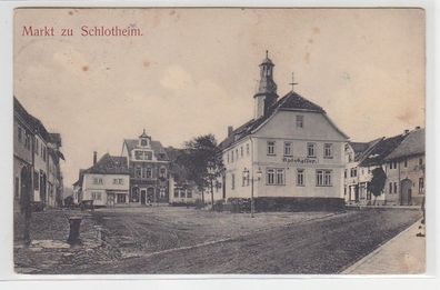 72492 Ak Markt zu Schlotheim mit Ratskeller 1909