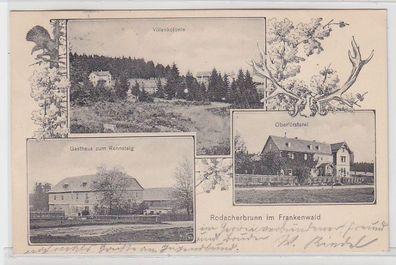 72496 Mehrbild Ak Rodacherbrunn im Frankenwald Gasthaus zum Rennsteig um 1910