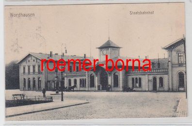 73103 Feldpost Ak Nordhausen Staatsbahnhof 1915