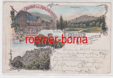 73834 Ak Lithographie Gruss aus Winterstein in Thüringen 1899