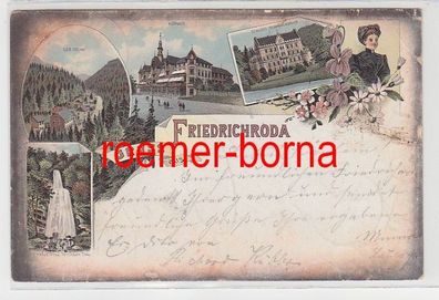 73874 Ak Lithographie Gruss aus Friedrichroda 1896