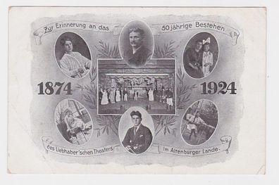 81833 AK 50jähriges Bestehen Liebhaber'schen Theaters im Altenburger Land 1924