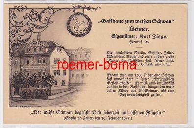 84417 Ak Weimar 'Gasthaus zum weißen Schwan' um 1940