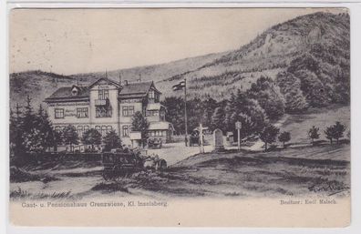 90478 Ak Kleiner Inselsberg Gast- und Pensionshaus Grenzwiese 1909