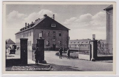 95336 Ak Altenburg Thüringen Haupteingang der Artillerie Kaserne 1947