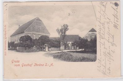 95594 Ak Gruß vom Gasthof Thräna Sachsen-Altenburg 1899