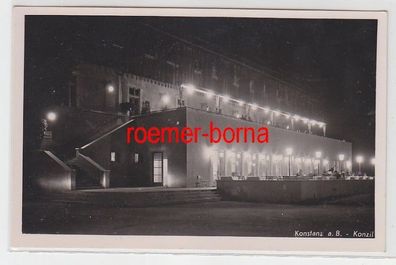 71609 Foto Ak Konstanz am Bodensee Konzil bei Nacht um 1940