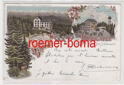 73885 Ak Lithographie Gruss vom Hochblauen Bad. Schwarzwald 1899