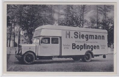 89762 Reklame Karte Bopfingen H. Siegmann Möbeltransporte um 1930