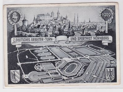 55989 Ak 2. Deutsches Arbeiter- Turn- und Sportfest Nürnberg 1929