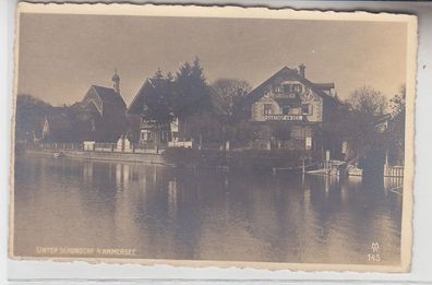 69114 Foto Ak Unter Schondorf am Ammersee mit Gasthof am See um 1930
