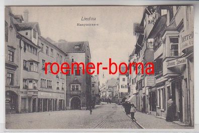 72034 Ak Lindau Hauptstrasse mit Geschäften um 1910