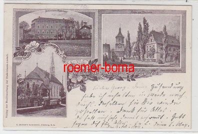 72175 Mehrbild Ak Gruß aus Neuen Dettelsau Kirche, Pfarrhaus usw. 1908