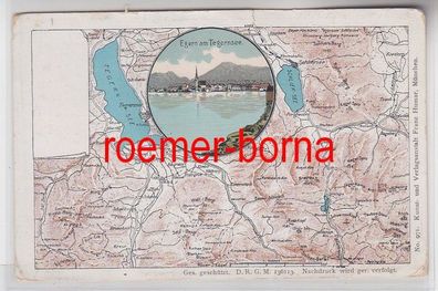 72824 Landkarten Ak Egern am Tegernsee um 1900