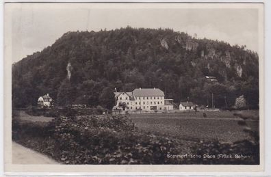 86499 AK Sommerfrische Doos (Fränkische Schweiz) -Gasthof Heinlein Bahnpost 1932