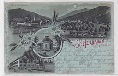 89109 AK Gruss aus Bad Heilbrunn an der Isarthalbahn - Gasthof & Panorama 1900