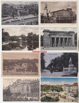 47428 / 8 Ak Berlin Potsdamer Brücke, Siegesallee, Ehrenmal, Zoo usw. um 1920