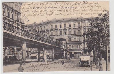 71533 Ak Berlin, Hochbahn - Hausdurchbruch, 1910