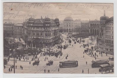 71780 Ak Berlin Potsdamer Platz mit Straßenbahnen und Verkehr 1916