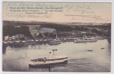 88958 Ak Gruß aus dem Riesenrestaurant 'Neu Heringsdorf' bei Berlin 1914