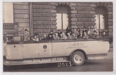 94252 Foto Ak 'Elite' Rundfahrten, Passagiere in Rundfahrtenbus, Berlin um 1930