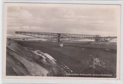 62476 Feldpost Ak Niederlausitzer Kohlengebiet Abraum Förderbrücke 1940