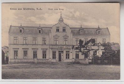 69896 Ak Gruß aus Klettwitz Niederlausitz Hotel zum Krug 1912