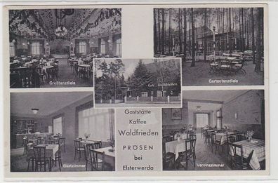 70668 Mehrbild Ak Prösen bei Elsterwerda Gaststätte Kaffee Waldfrieden um 1940
