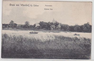 71291 Ak Gruss aus Wünsdorf, Kr. Teltow, Panorama, Kleiner See, 1913